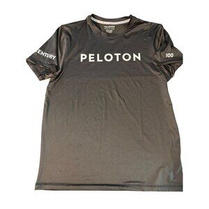 Peloton Century 100 Club Black Short Sleeve Performance Shirt Fitness Sz Medium